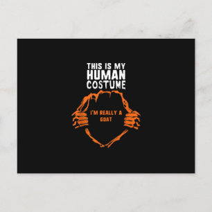 Postal Este Es Mi Disfraz De Humano Soy Cabra De Verdad H