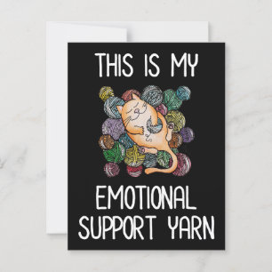 Postal Este Es Mi Emocional Apoyo Yarn