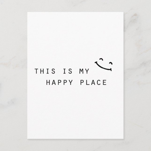 Postal este es mi lugar feliz diseño moderno simple (Anverso)