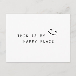 Postal este es mi lugar feliz diseño moderno simple