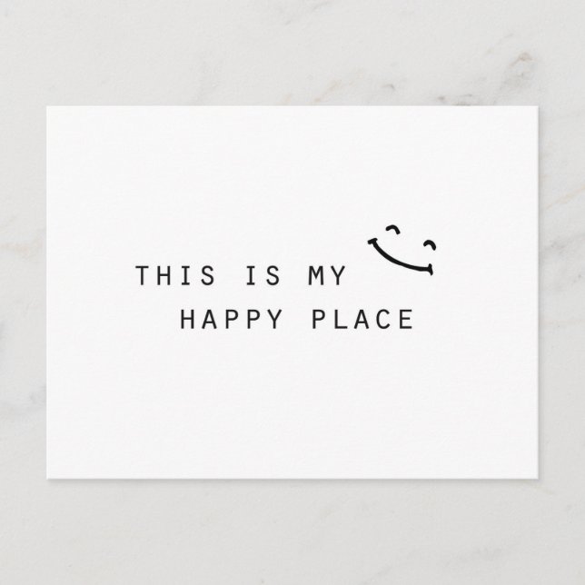 Postal este es mi lugar feliz diseño moderno simple (Anverso)