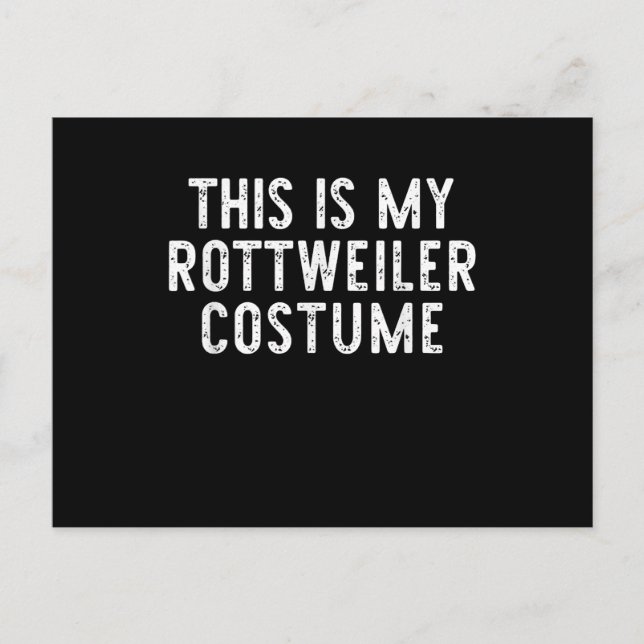 Postal Este Es Mi Perro Rottweiler Costume Halloween Lazy (Anverso)