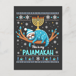 Postal Este es mi suéter feo de los judíos de Pajamakah