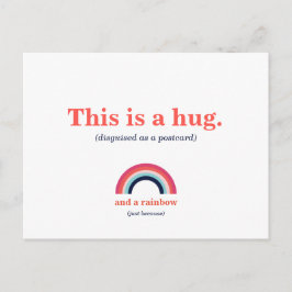 Postal Este es un abrazo moderno arco iris