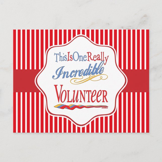 Postal Este Es Un Increíble Regalo Voluntario (Anverso)