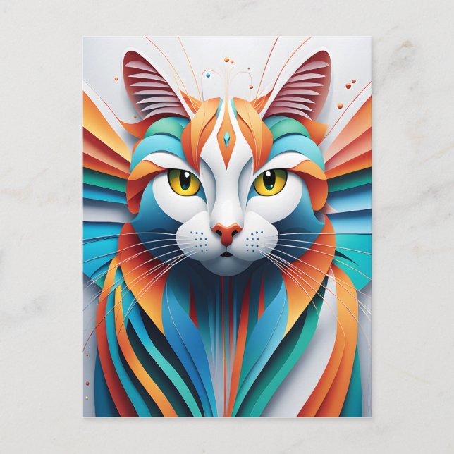 Postal Este hermoso arte vector de gatos es el aditivo pe (Anverso)