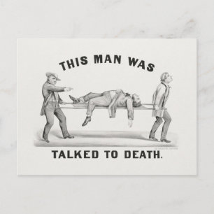 Postal Este hombre fue hablado hasta la muerte (1873
