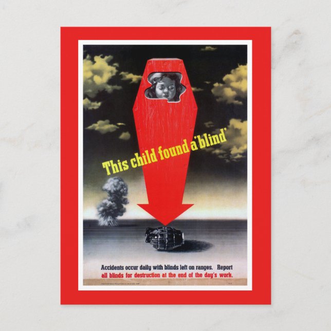 Postal Este niño encontró una ciega (Anverso)