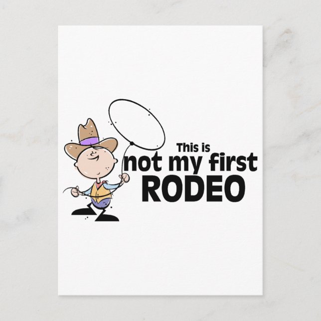 Postal Éste no es mi primer rodeo (Anverso)