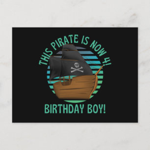 Postal Este Pirata Cumple Hoy 4 Años