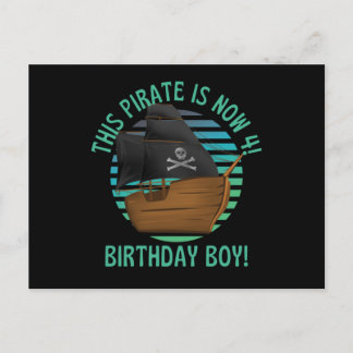 Postal Este Pirata Cumple Hoy 4 Años