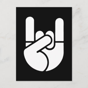 Postal Esténcil de mano de rock
