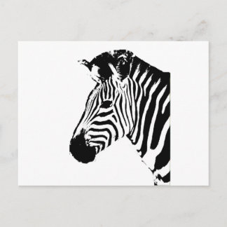 Postal Esténcil de zebra