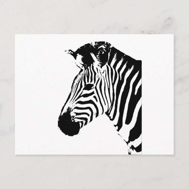 Postal Esténcil de zebra (Anverso)