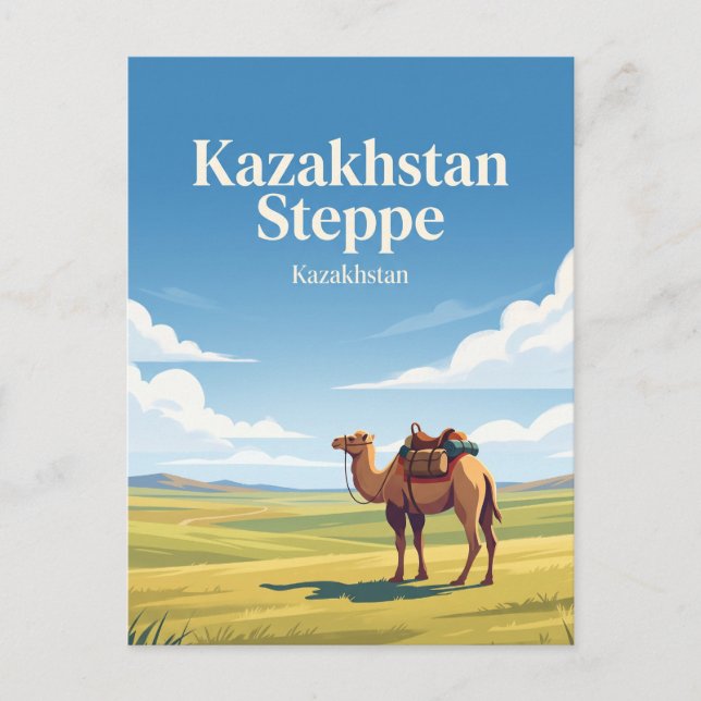 Postal Estepa kazaja (Anverso)