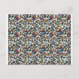 Postal Estereograma de la letra R Magic Eye - Sin sobre