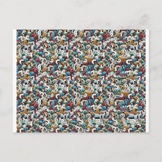 Postal Estereograma de la letra R Magic Eye - Sin sobre
