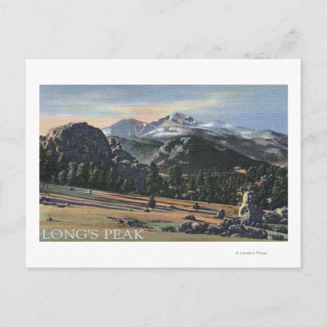 Postal Estes Park, Colorado - Longs Peak View (Anverso)