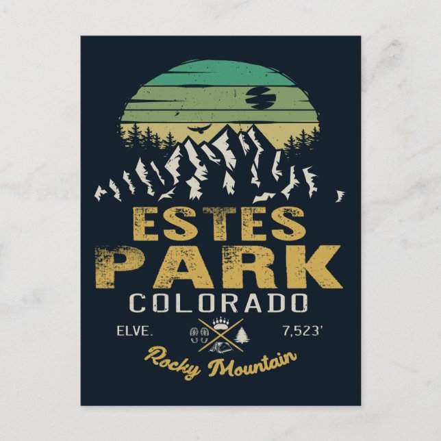 Postal Estes Park Colorado - Parque nacional de las Monta (Anverso)