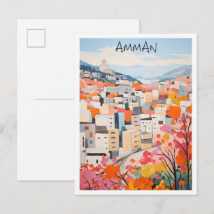 Postal Estética de la ciudad de viaje Amman Jordania