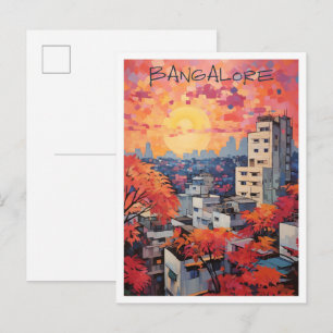 Postal Estética de la ciudad de viaje Bangalore India