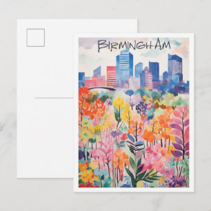 Postal Estética de la ciudad de viaje Birmingham Inglater