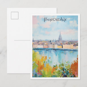 Postal Estética de la ciudad de viaje de Burdeos Francia
