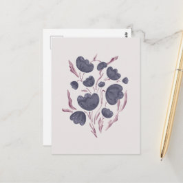 Postal Estética de la flor morada oscura