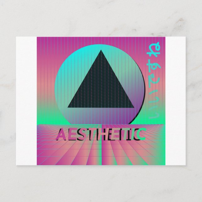 Postal estética de vaporwave (Anverso)