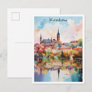 Postal Estética de viaje a Cracovia Polonia