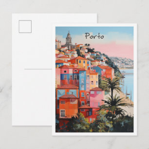 Postal Estética de viaje a Oporto Portugal