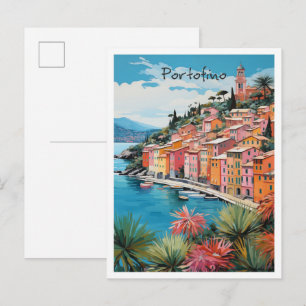 Postal Estética de viaje a Portofino Italia