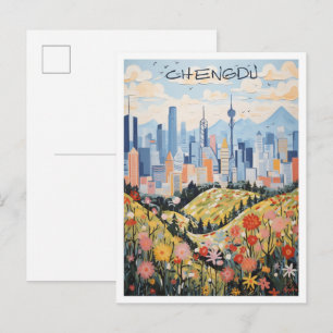Postal Estética de viaje Chengdu China
