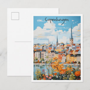 Postal Estética de viaje Copenhague Dinamarca