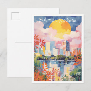 Postal Estética de viaje de Baton Rouge Luisiana