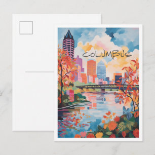 Postal Estética de viaje de Columbus Ohio