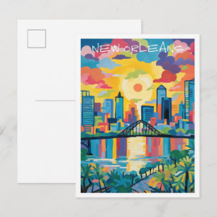 Postal Estética de viaje de Nueva Orleans Luisiana