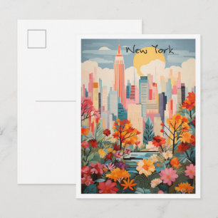 Postal Estética de viaje de Nueva York