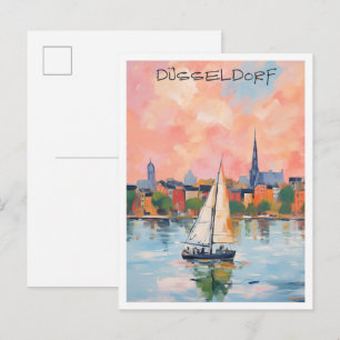 Postal Estética de viaje Dusseldorf Alemania