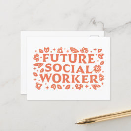 Postal Estética del futuro chica de trabajadores sociales