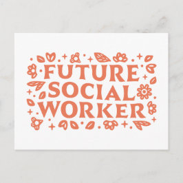 Postal Estética del futuro chica de trabajadores sociales