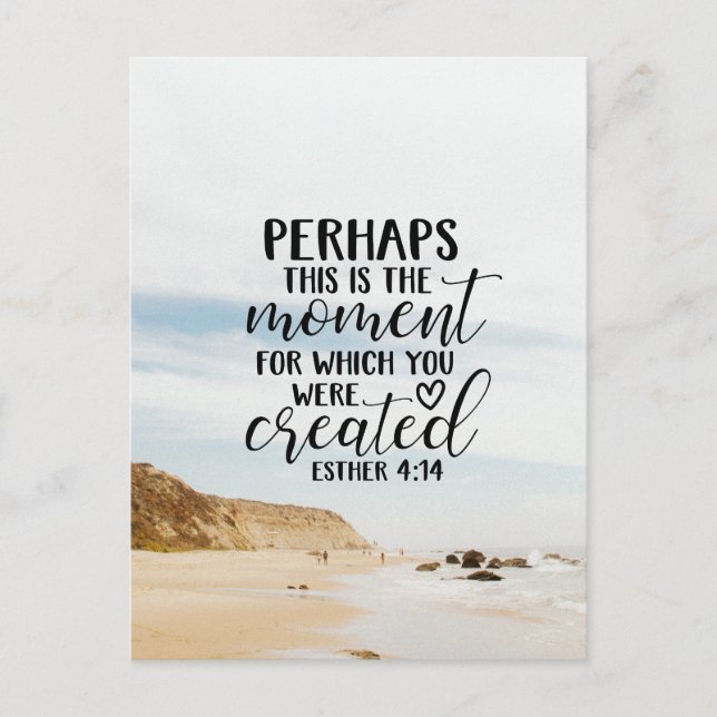 Postal Esther 4:14 Momento para el que se creó (Anverso)