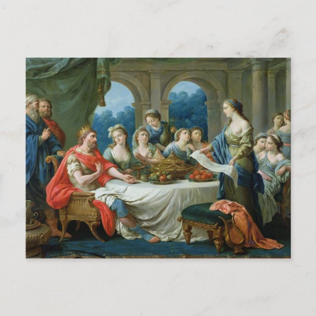 Postal Esther y Ahasuerus, c.1775-80 (Anverso)
