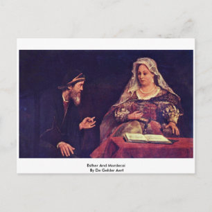 Postal Esther y Mordecai By De Gelder Aert