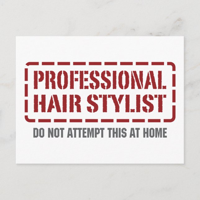 Postal Estilista de pelo profesional (Anverso)