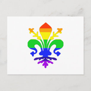 Postal Estilizada flor arcoiris de Lis