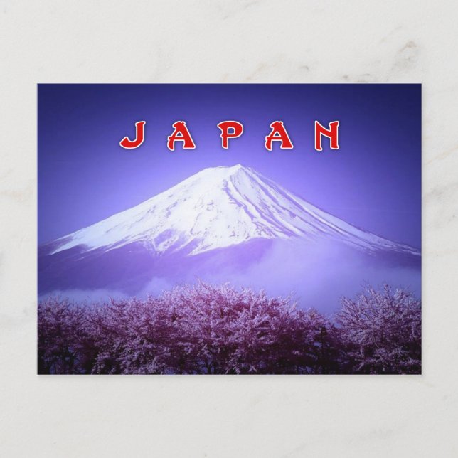 Postal Estilizado en el Monte Fuji de Japón (Anverso)