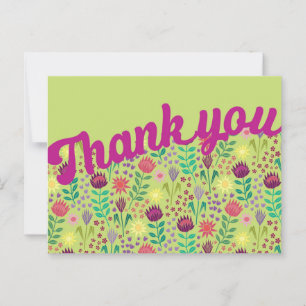 Postal Estilizado Protea Floral Millefleur Gracias