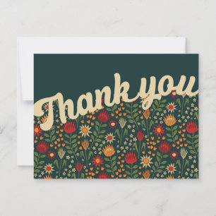 Postal Estilizado Protea Floral Millefleur Gracias