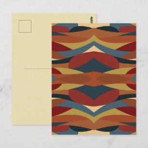 Postal Estilo Abstracto de Vidrio Emplomado Opaco Geométr
